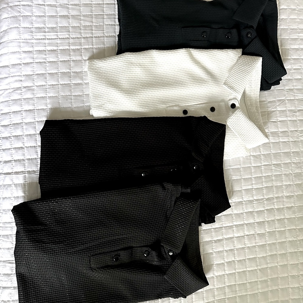 4 mens Polo Style shirts size M